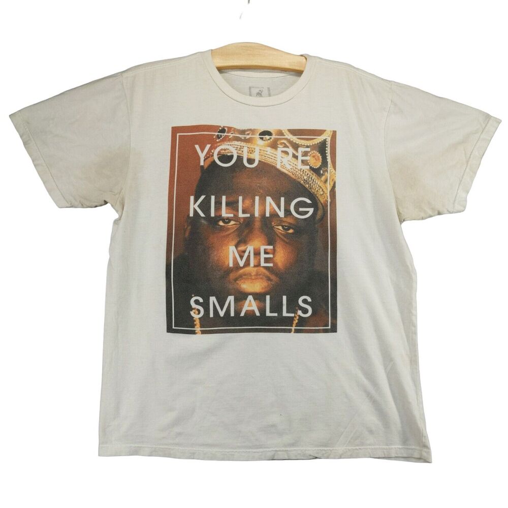 Brooklyn Mint Biggie Smalls T Shirt Mens Size L White Rapper Graphic
